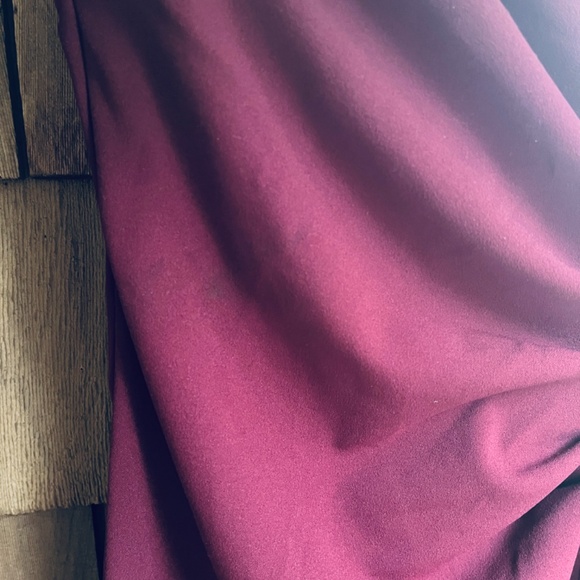 Aqua Off-the-Shoulder Asymmetrical Draped  Bustier Burgundy Cocktail Dress 8 - Picture 10 of 10